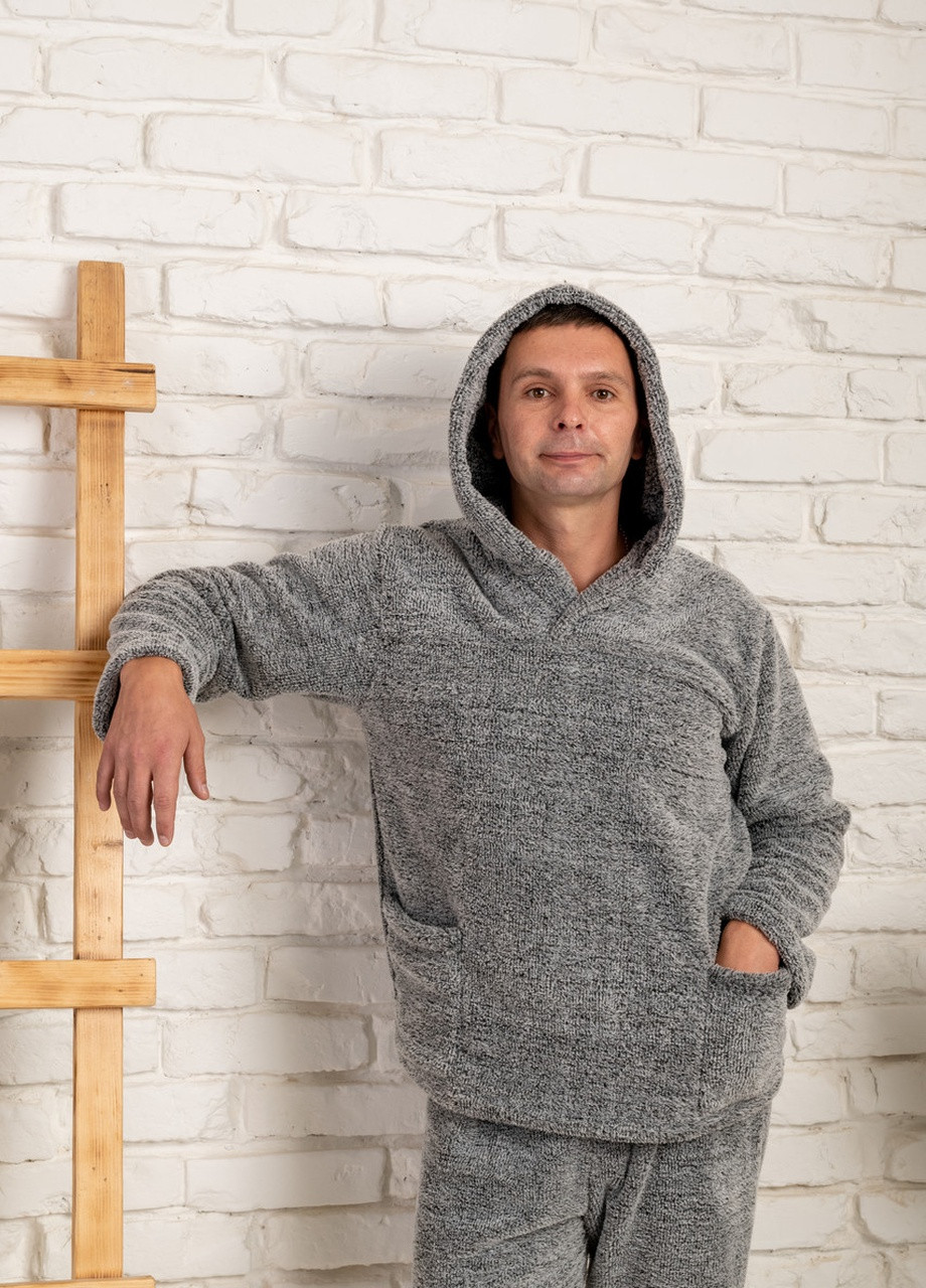Чоловіча махрова піжама з каптуром та кишенями V.O.G. (254858161)