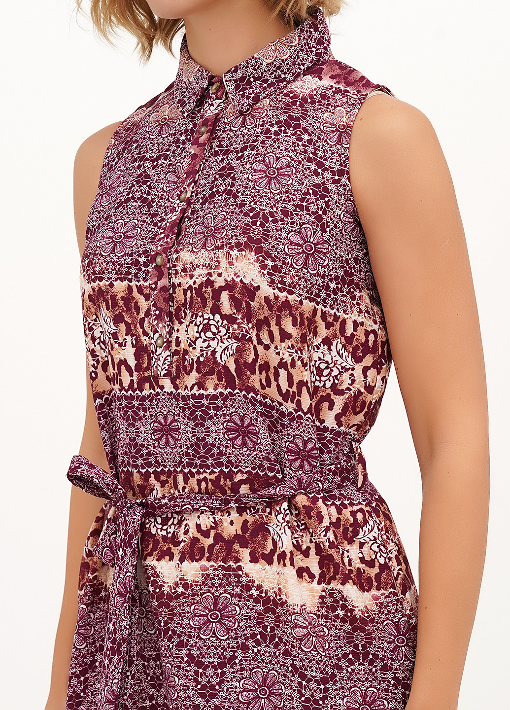 Фіолетова кежуал сукня сукня-сорочка Imperial з квітковим принтом