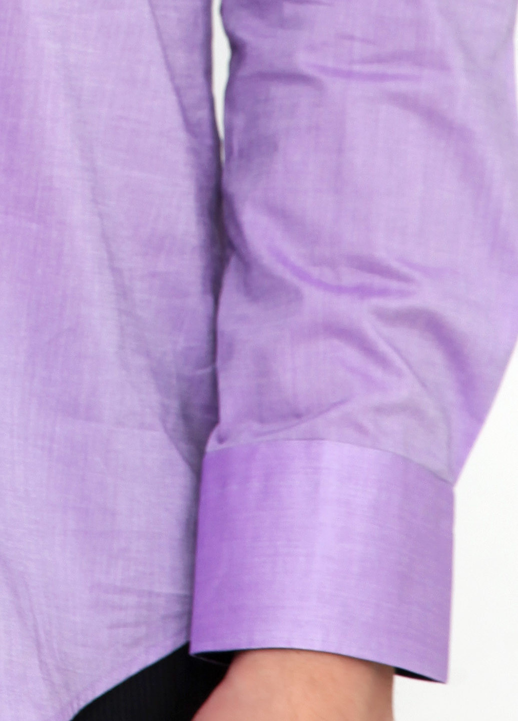 Сиреневая кэжуал рубашка однотонная LVG с длинным рукавом