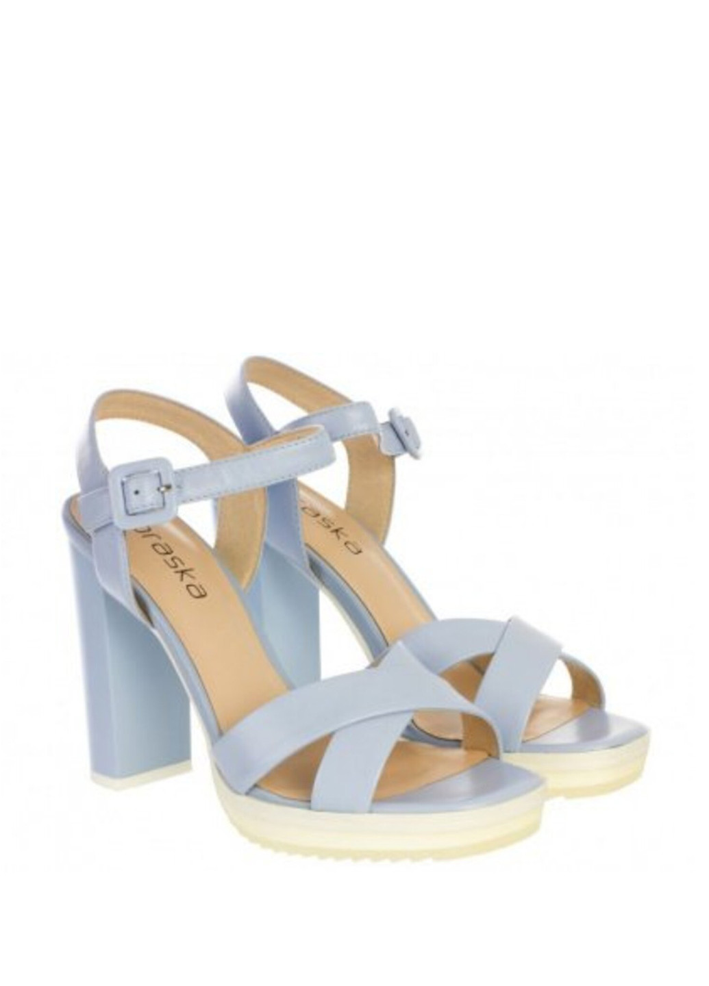 Голубые босоножки Braska с ремешком