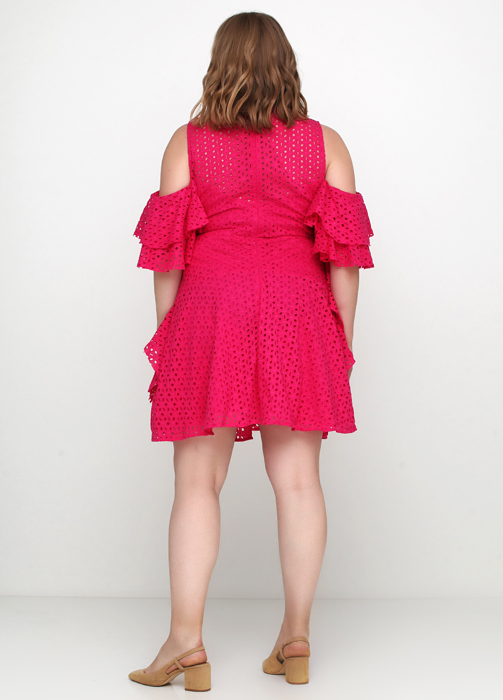 Рожева кежуал сукня з відкритими плечима By Very однотонна