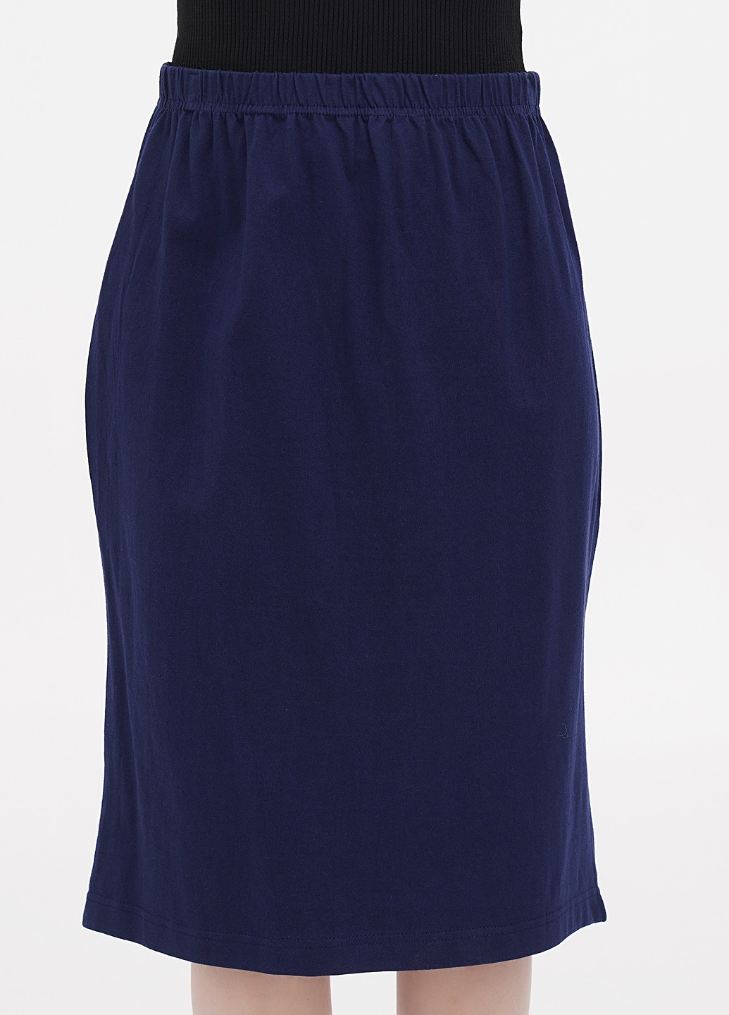 Темно-синяя кэжуал однотонная юбка Minus