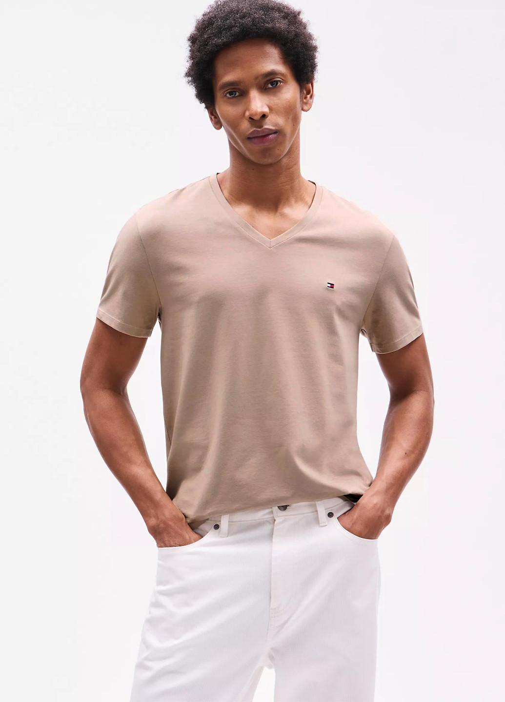 Бежева футболка Tommy Hilfiger