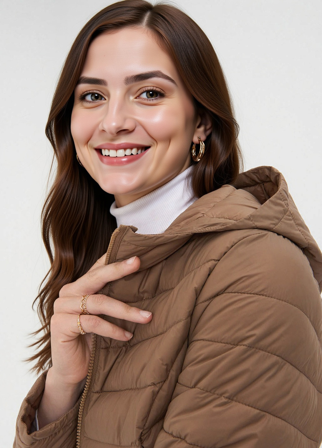 Коричнева демісезонна куртка Sinsay