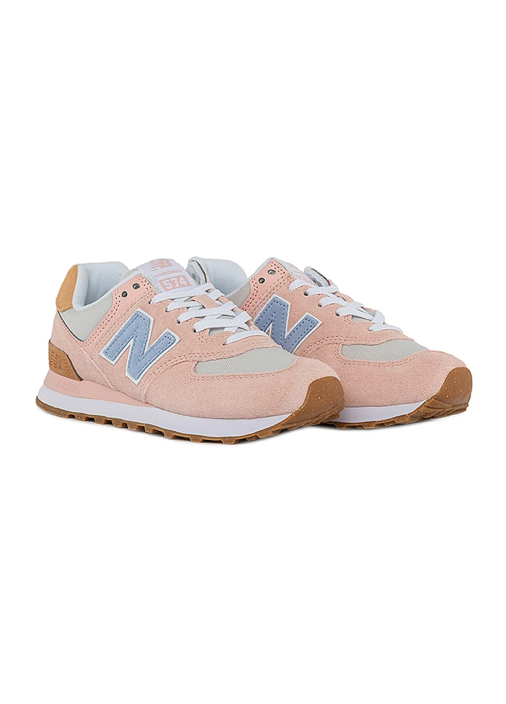 Кроссовки 574 Textile New Balance розовые демисезоны (256006789)