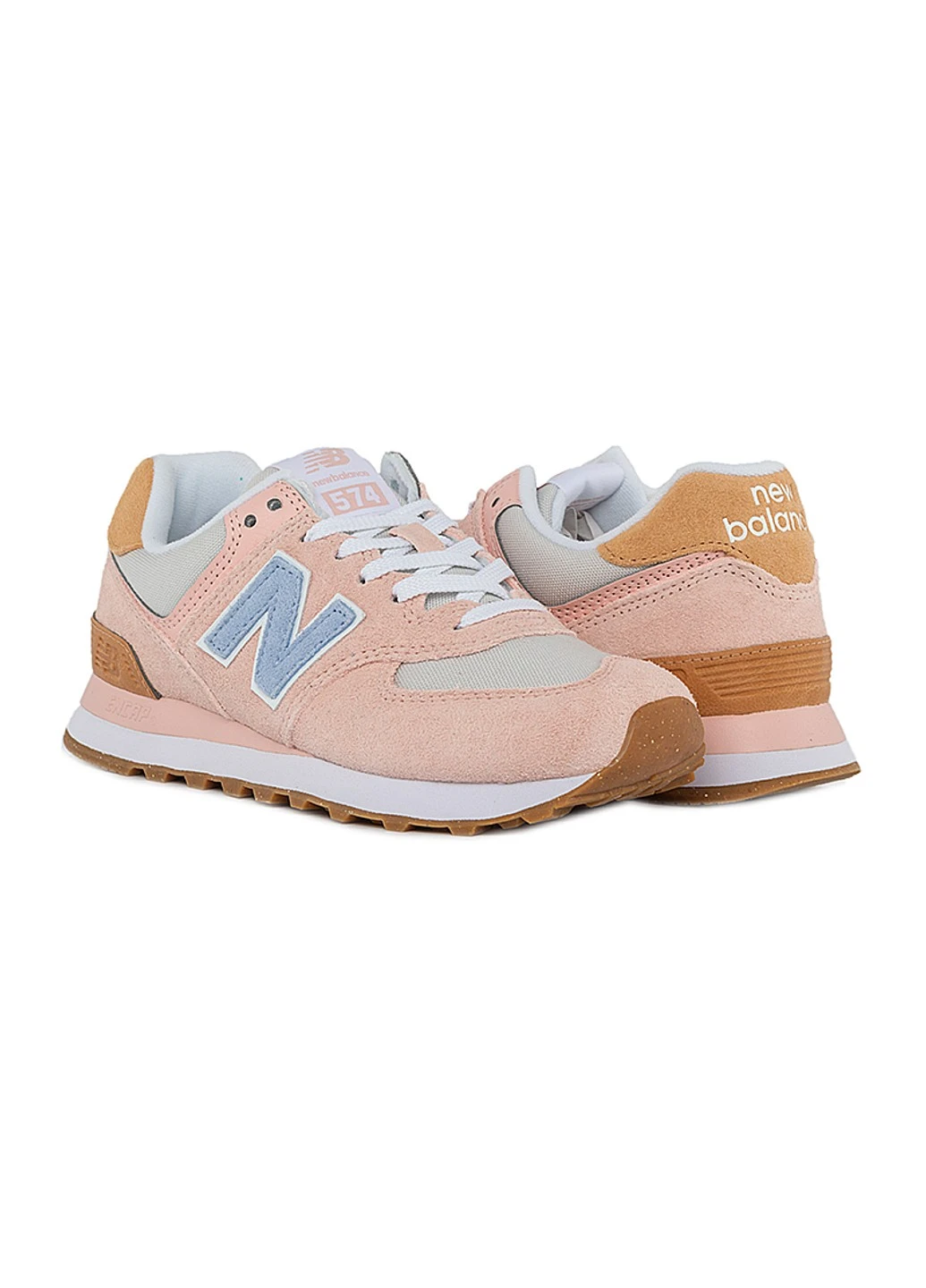 Кроссовки 574 Textile New Balance розовые демисезоны (256006789)