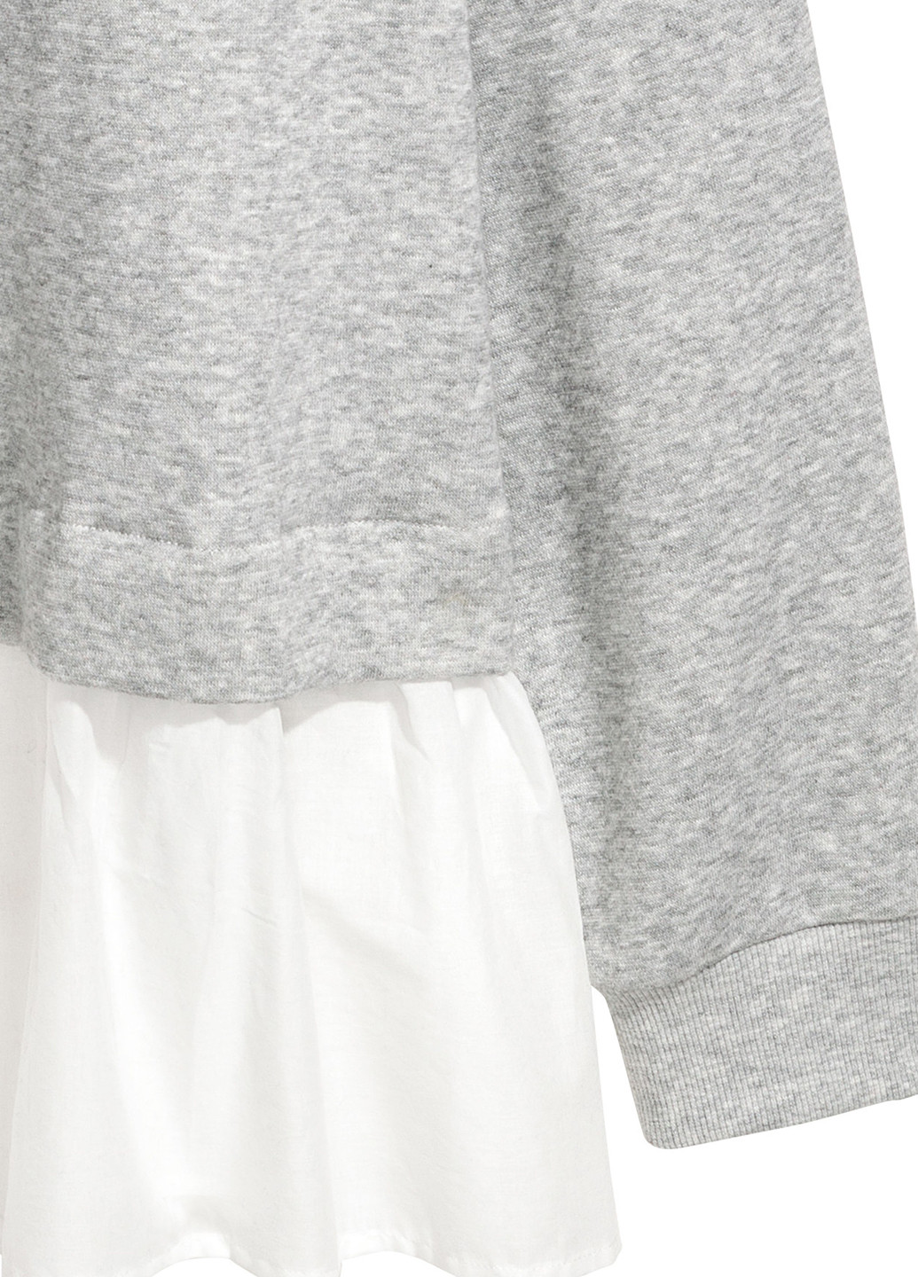 Свитшот H&M - крой меланж серый кэжуал - (127541401)