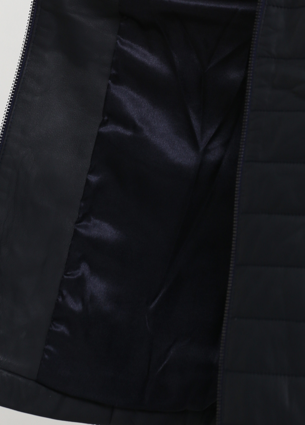 Темно-сіра демісезонна куртка шкіряна Giorgio di Mare