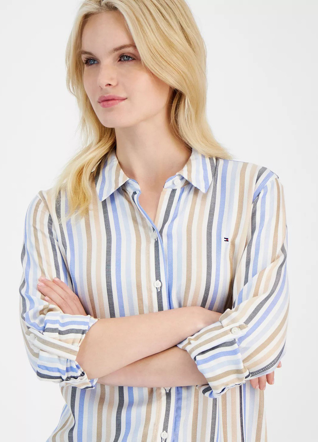 Цветная кэжуал рубашка в полоску Tommy Hilfiger