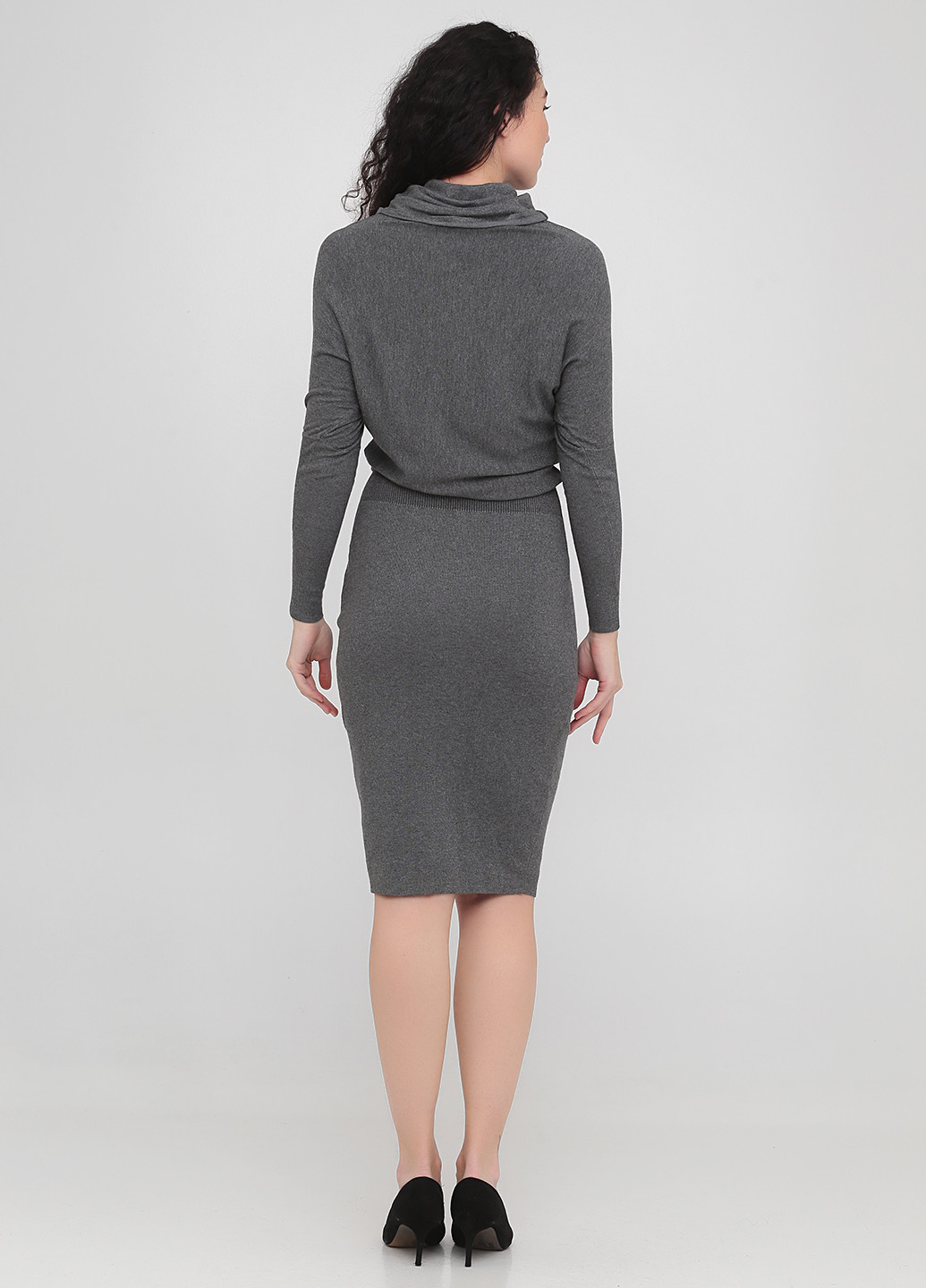 Темно-сіра кежуал сукня сукня светр Vero Moda однотонна
