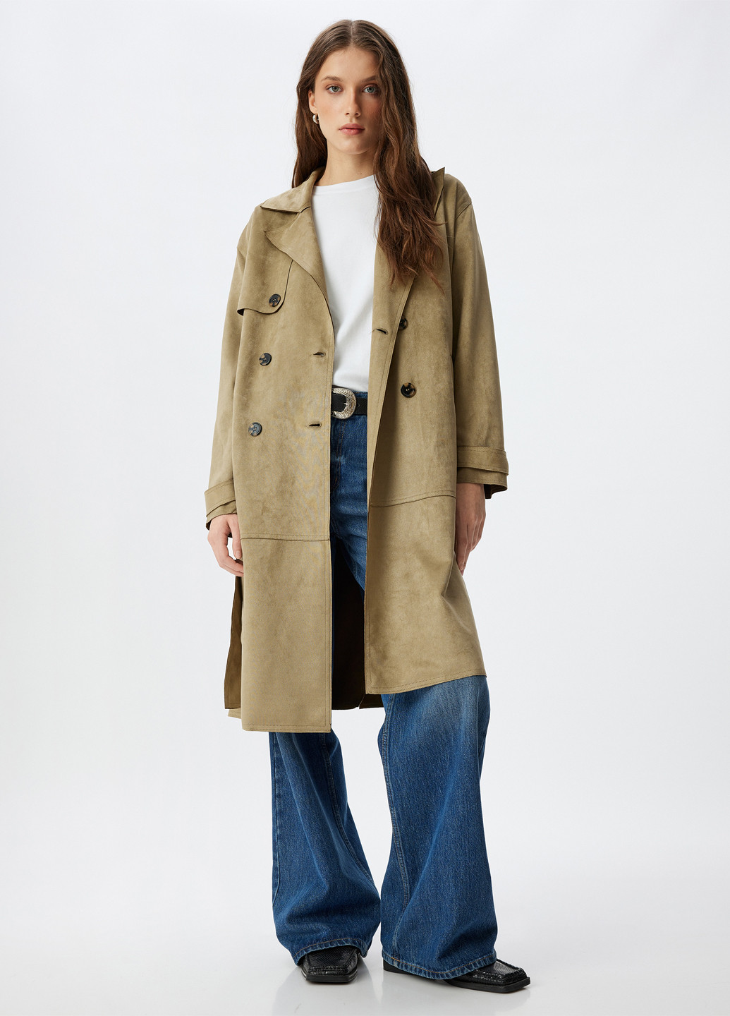 Плащ KOTON на пуговицах демисезон (307496771)