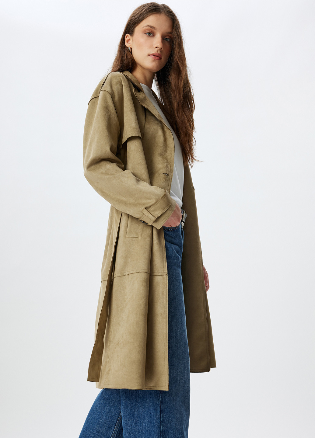 Плащ KOTON на пуговицах демисезон (307496771)