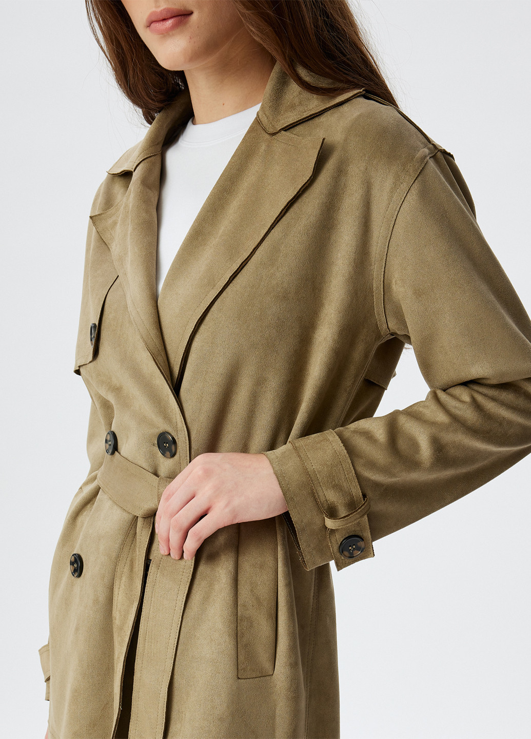 Плащ KOTON на пуговицах демисезон (307496771)