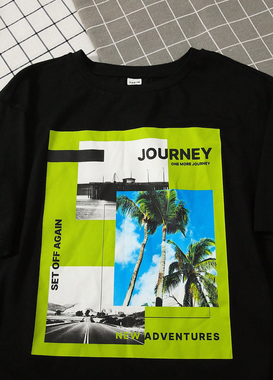 Комбінований літній комплект (футболка, шорти) SHEIN