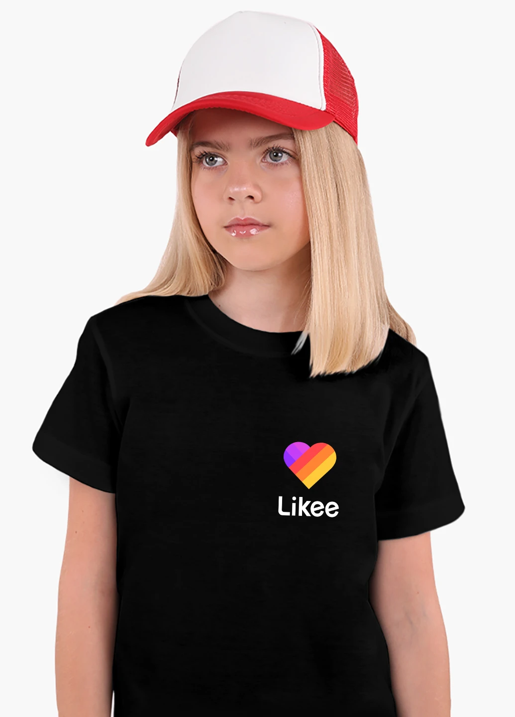 Чорна демісезонна футболка дитяча лайк (likee) (9224-1035) MobiPrint