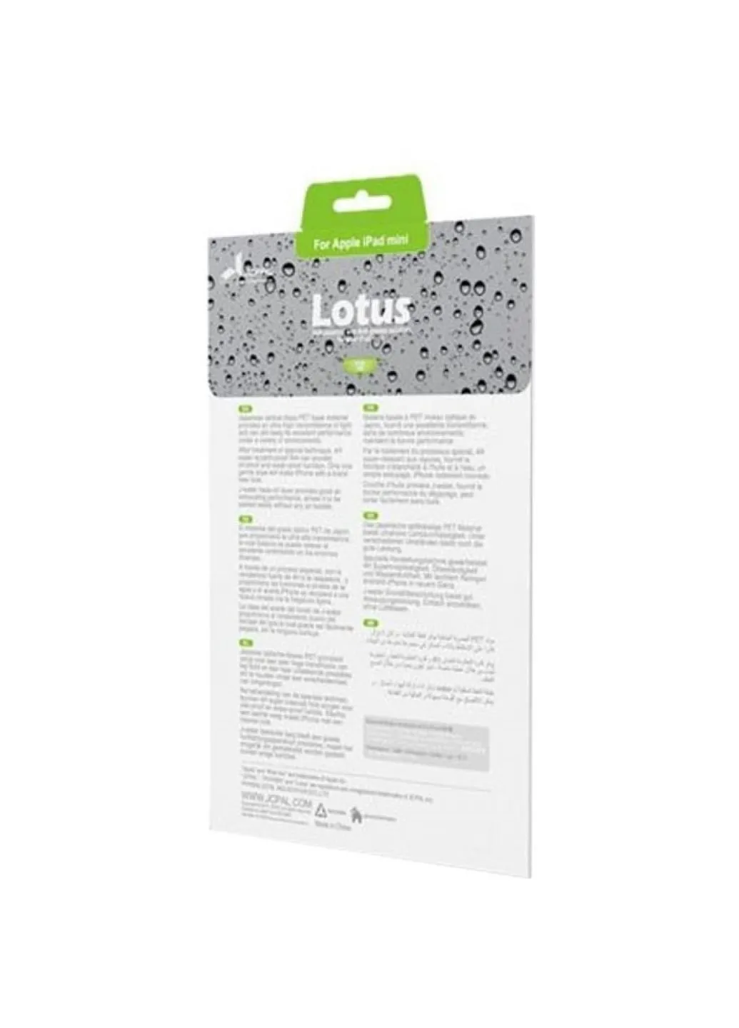 Пленка защитная JCPAL Lotus Anti-Grease для iPad mini (High Transparency) (JCP1031) Power (252390442)