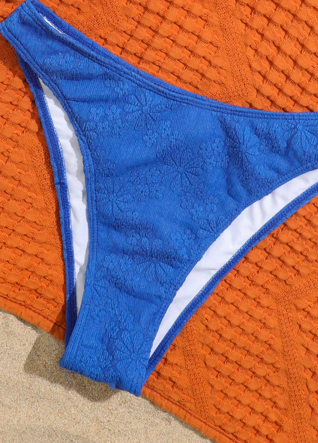 Синій літній купальник (ліф, трусики) бікіні, роздільний SHEIN