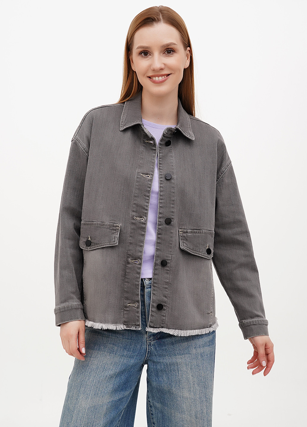 Серая демисезонная куртка Oui