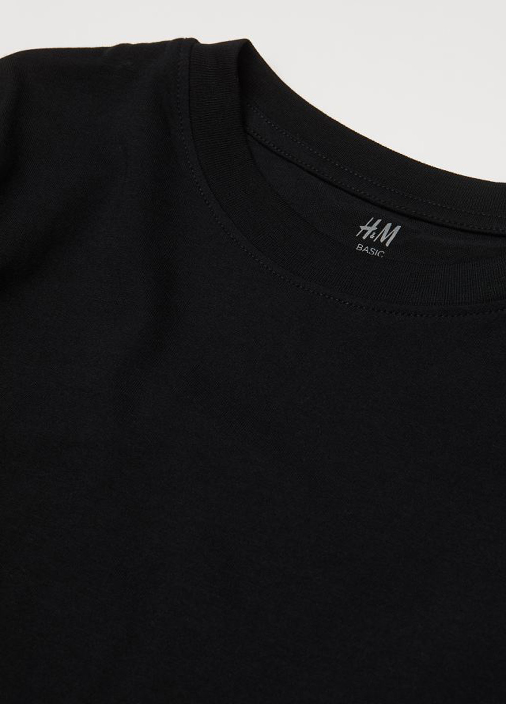 Черная демисезонная футболка H&M