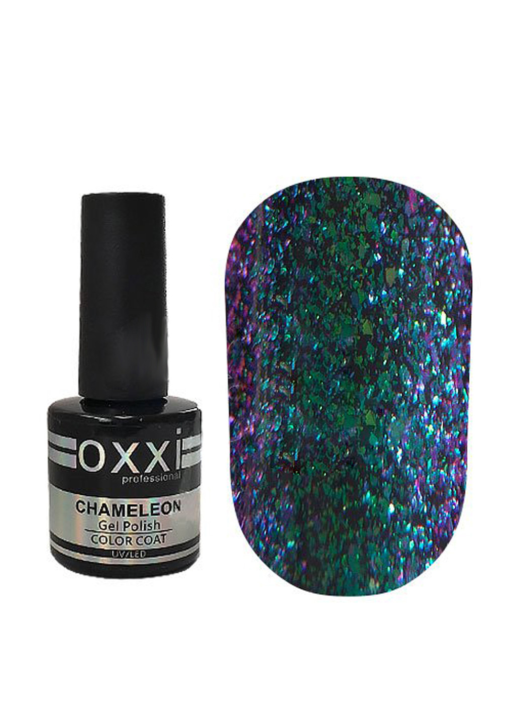 Гель-лак для ногтей №002 Фиолетово-зеленый хамелеон, 8 мл OXXI (82320308)