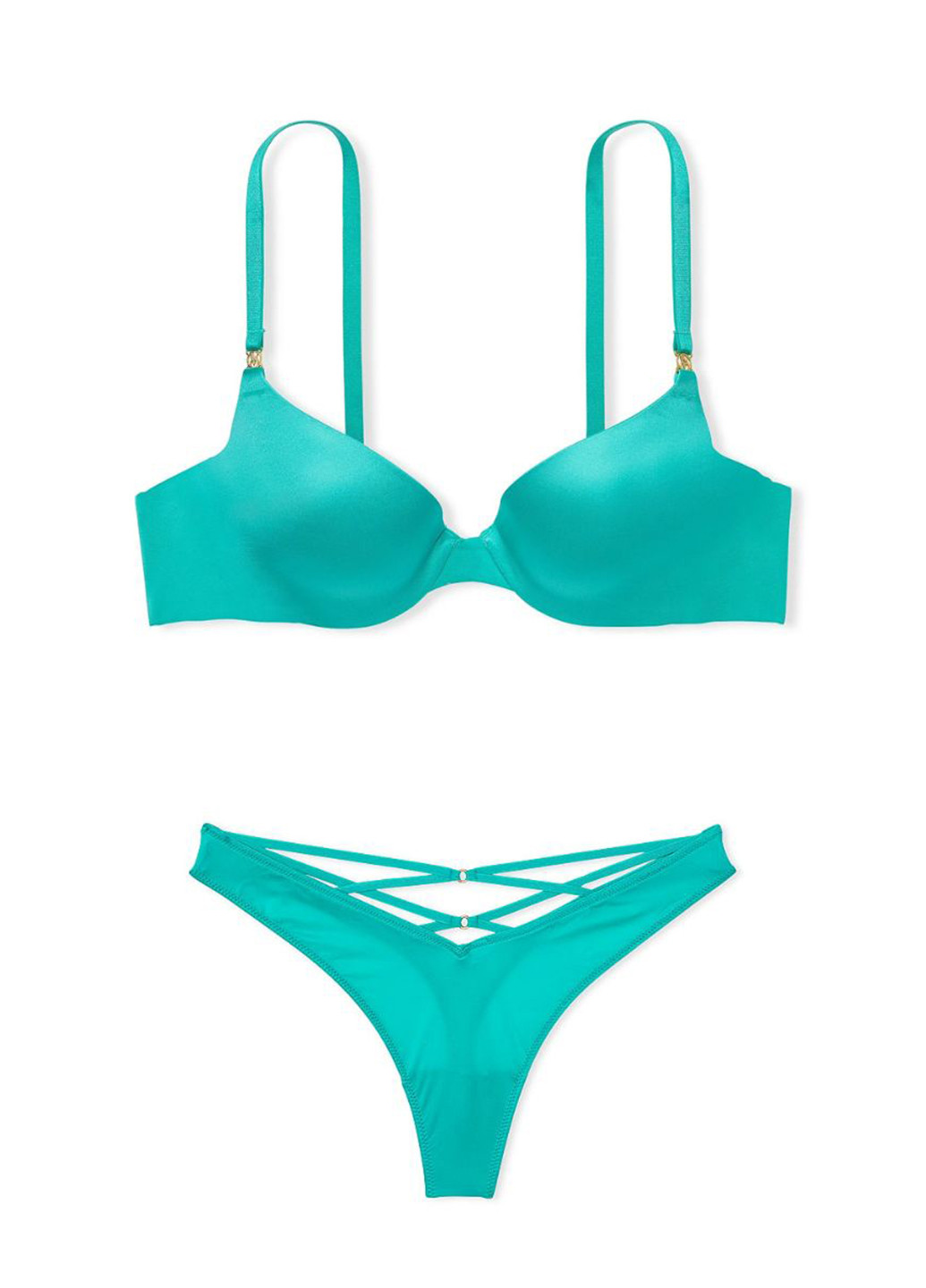 Бирюзовый демисезонный комплект (бюстгальтер, трусики) Victoria's Secret