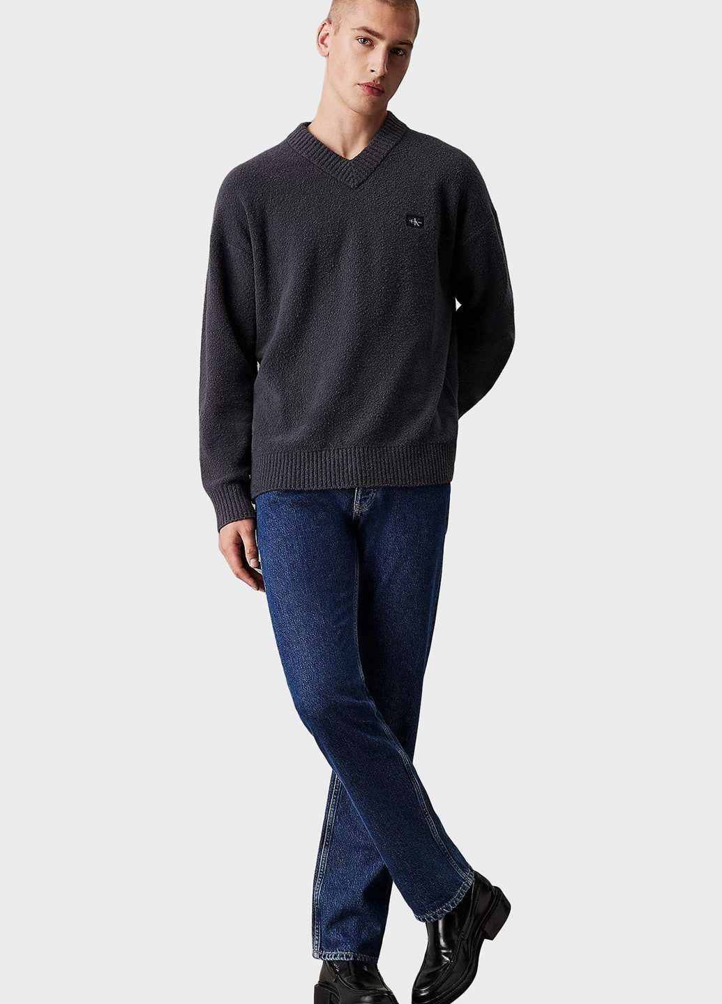 Сіро-синій зимовий пуловер пуловер Calvin Klein Jeans