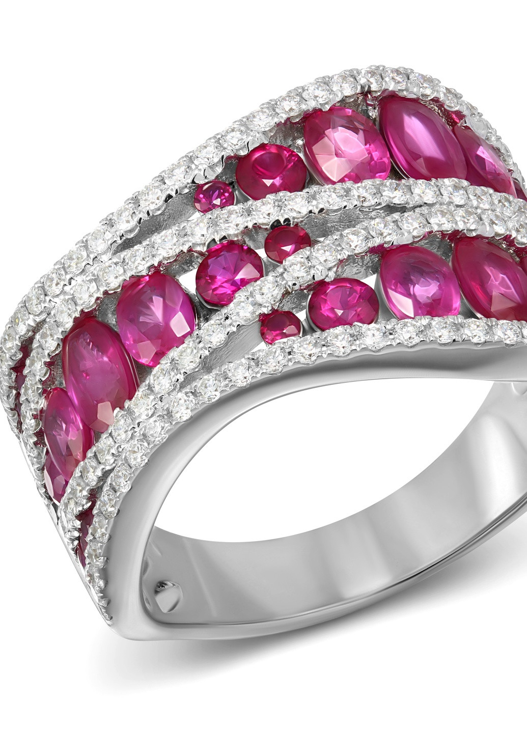 Кольцо с бриллиантами и рубинами Лирика Zarina (254252555)