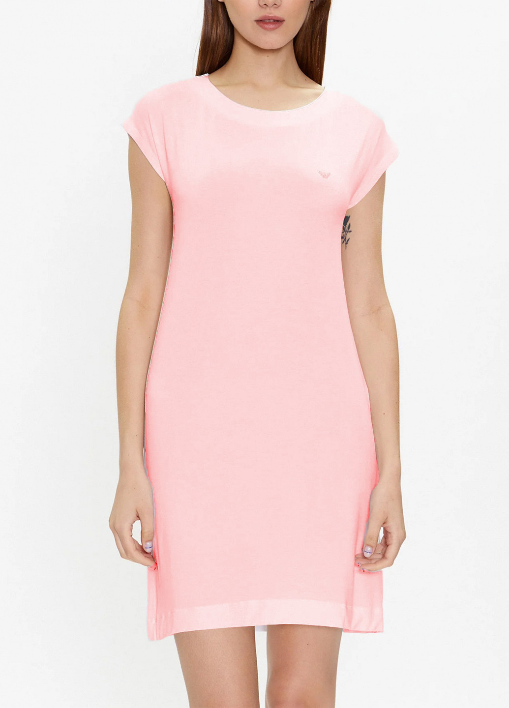 Рожева домашній сукня Emporio Armani однотонна