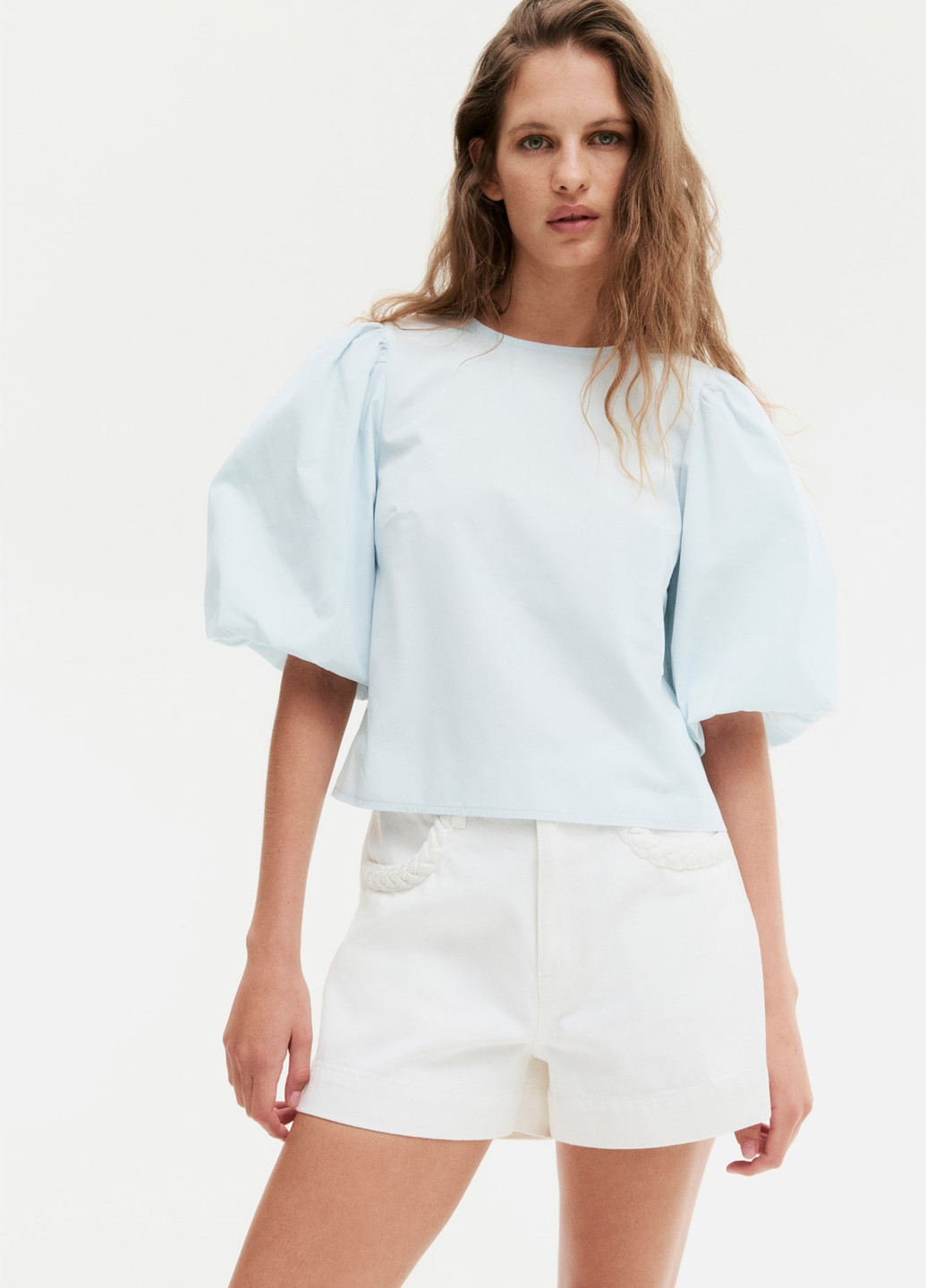 Блакитна блуза H&M