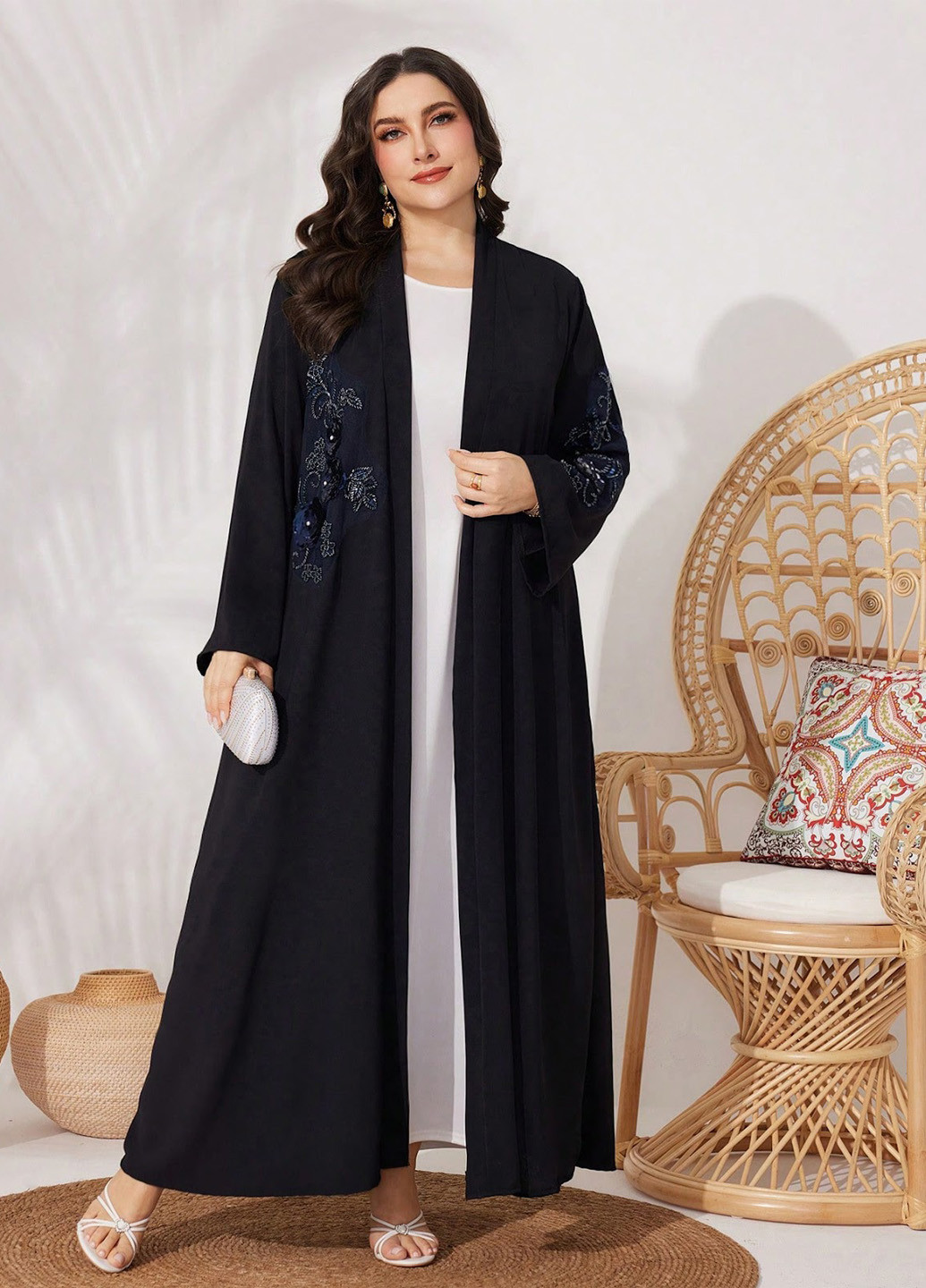 Чорна кежуал сукня SHEIN однотонна