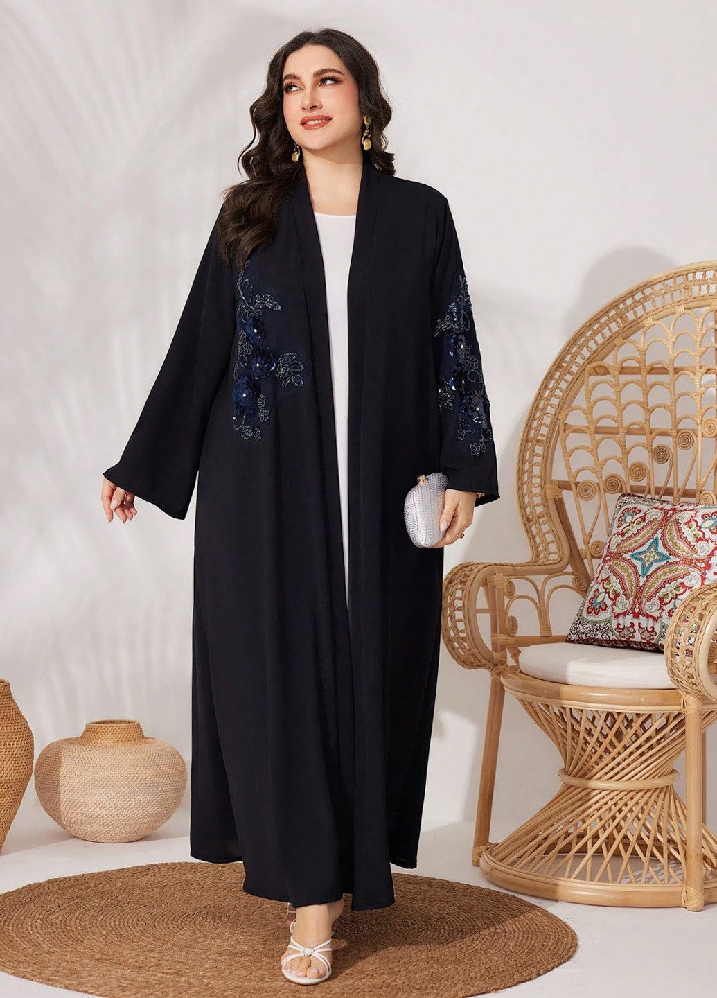 Чорна кежуал сукня SHEIN однотонна