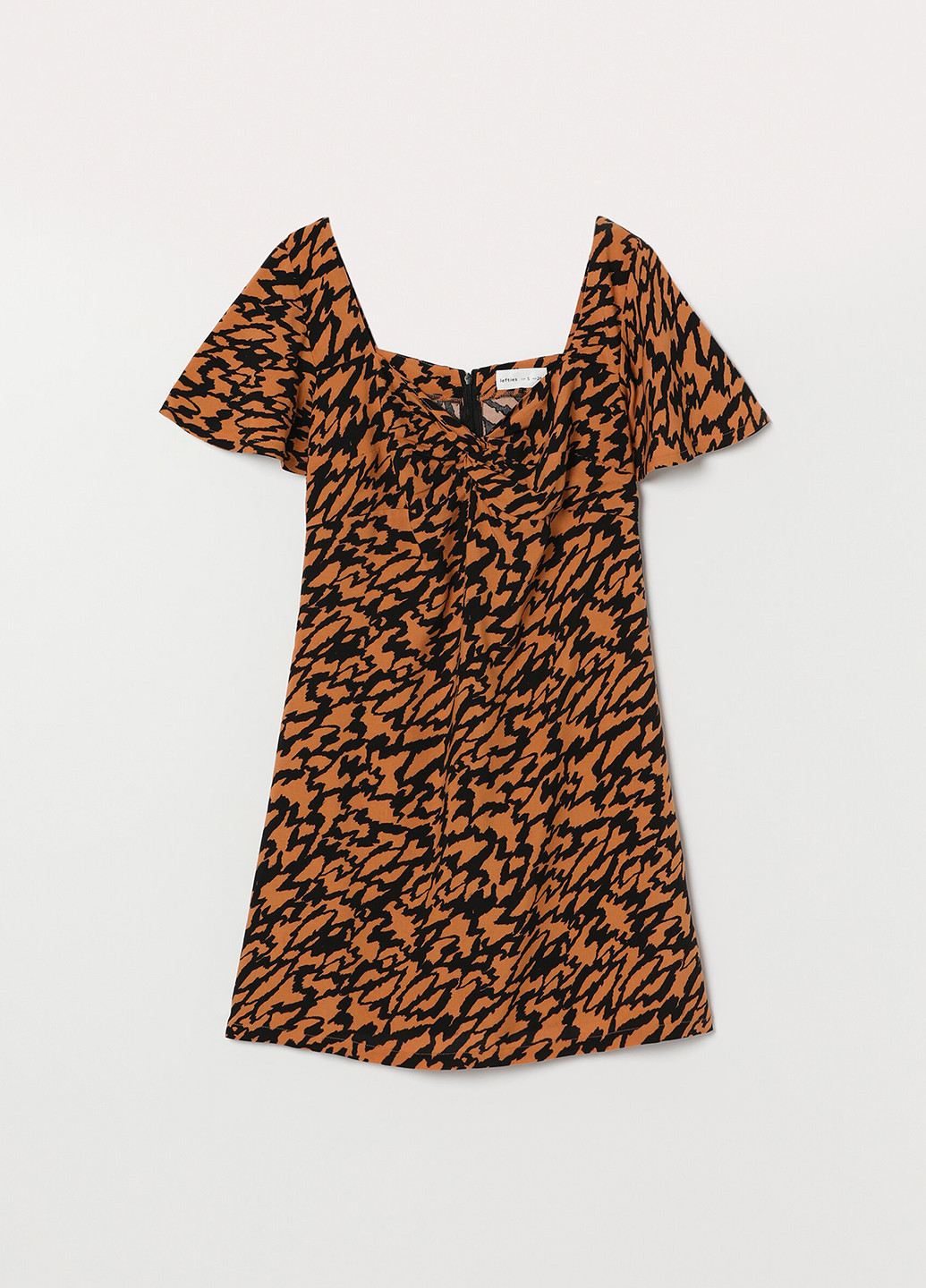 Коричнева кежуал сукня Lefties з абстрактним візерунком