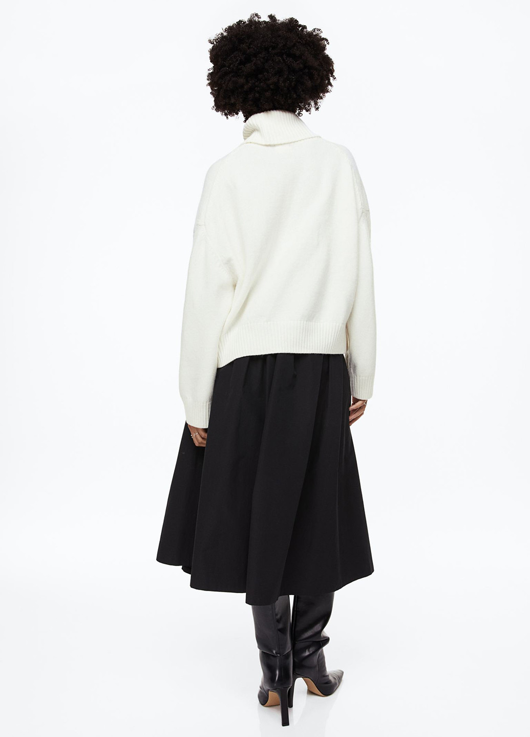 Белый зимний светр зимовий вільного крою H&M