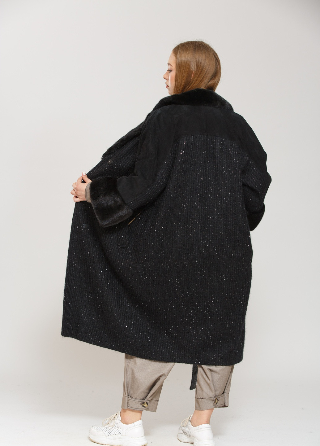 Чорне демісезонне Пальто (Quarante) Чорний Donna Bacconi