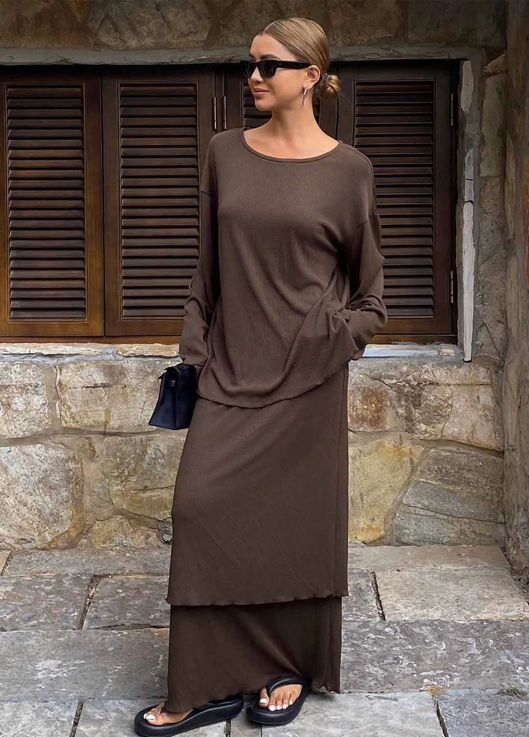 Костюм (лонгслів, спідниця) SHEIN (367004115)