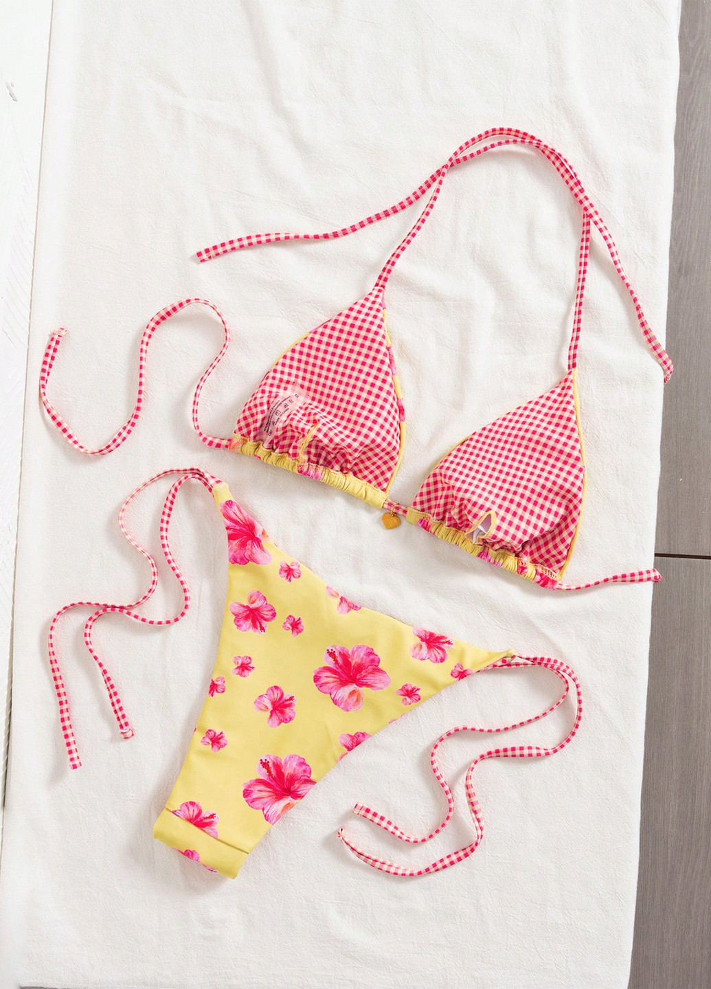 Комбінований літній купальник (бюст, трусики) роздільний SHEIN