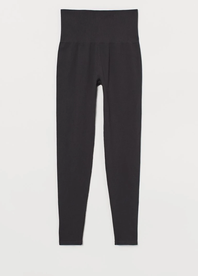 Черные летние спортивные леггинсы без швов H&M