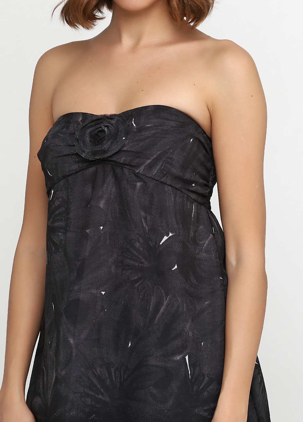 Грифельно-серое кэжуал платье Dept с абстрактным узором