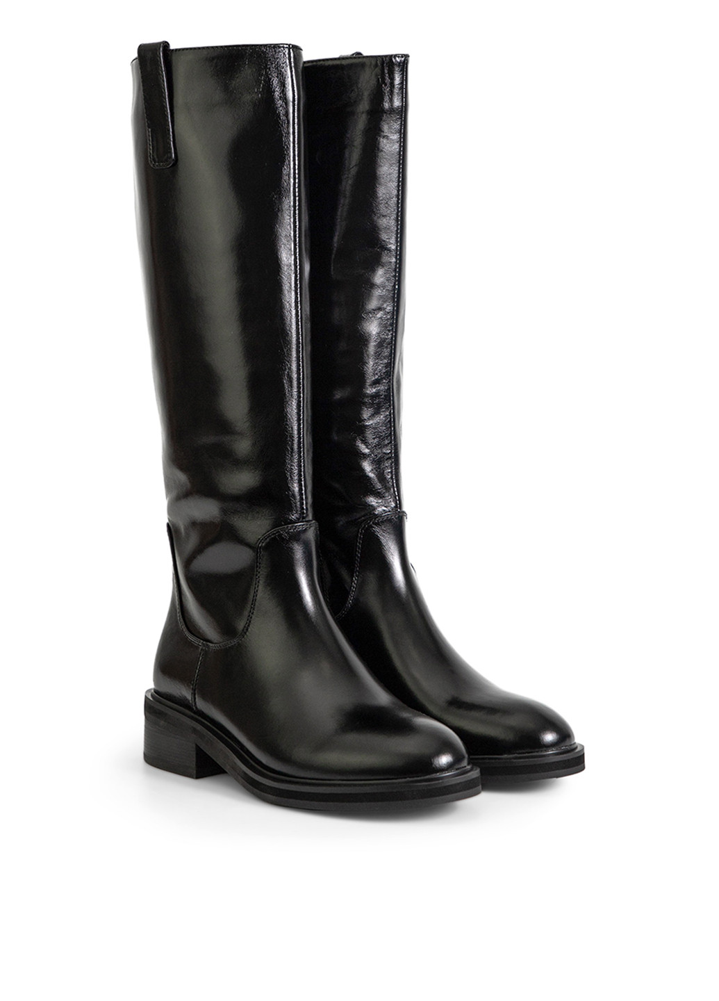 Осенние сапоги ботфорты Respect лаковые