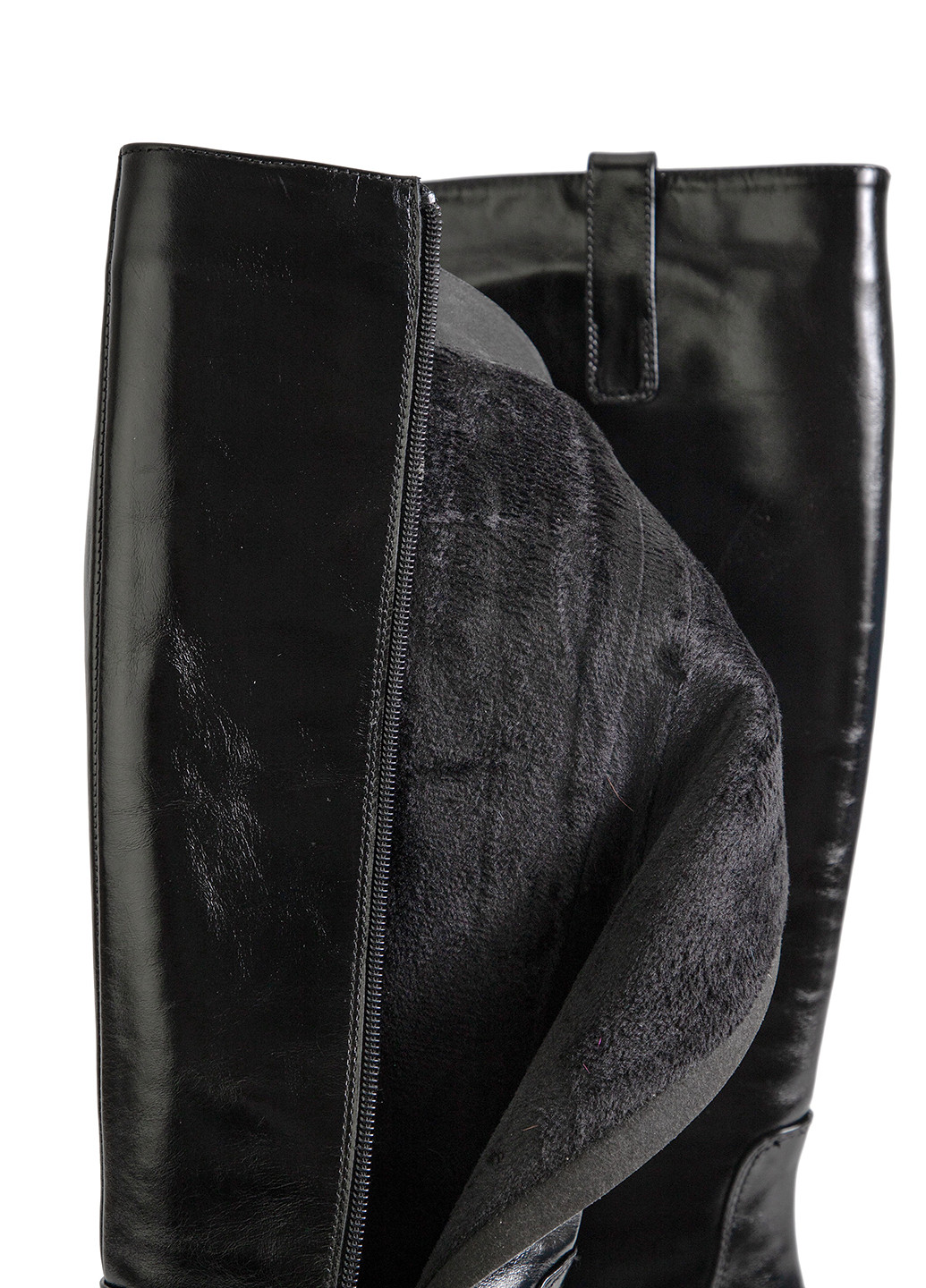 Осенние сапоги ботфорты Respect лаковые