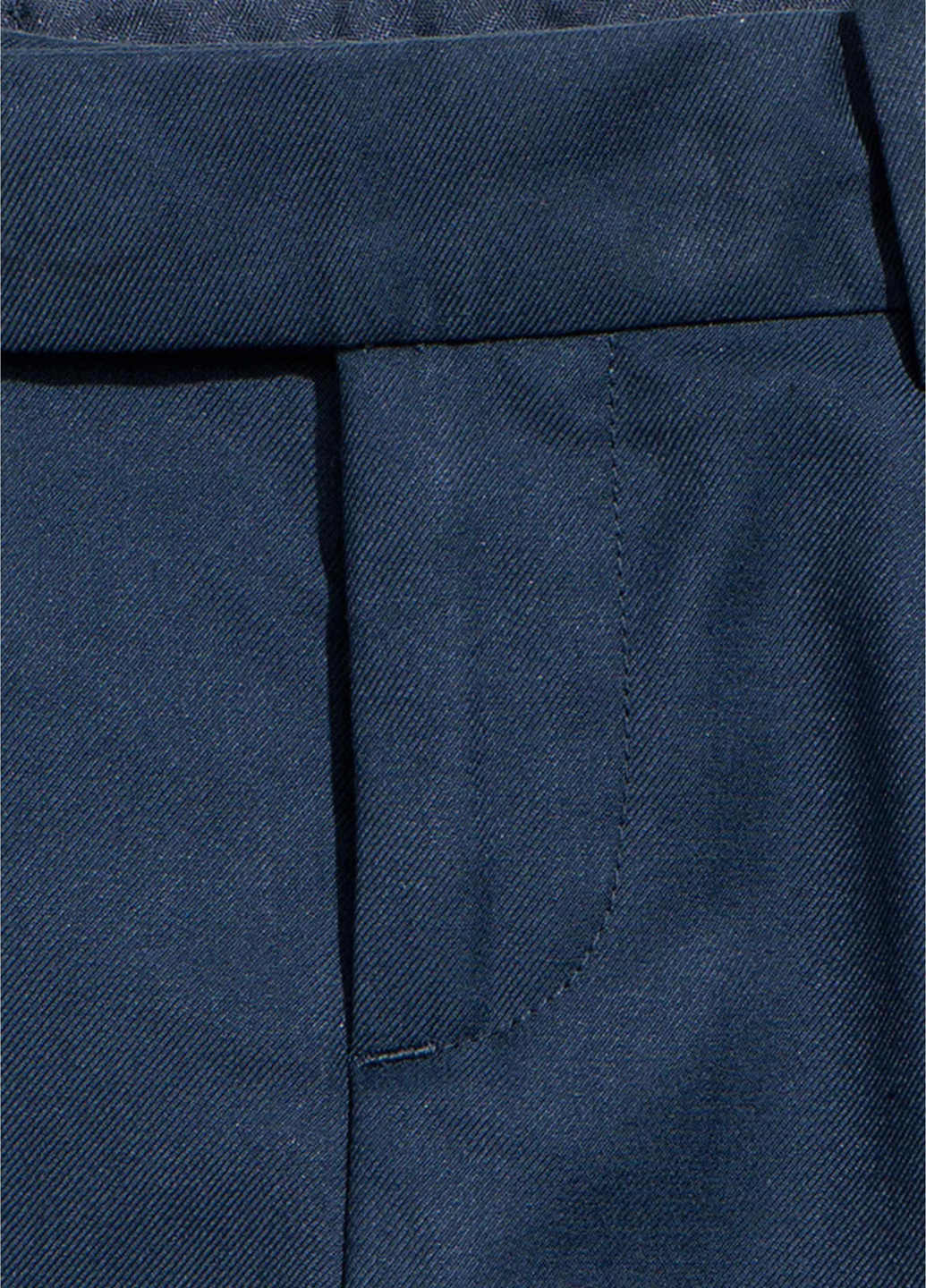Синие классические демисезонные брюки прямые H&M