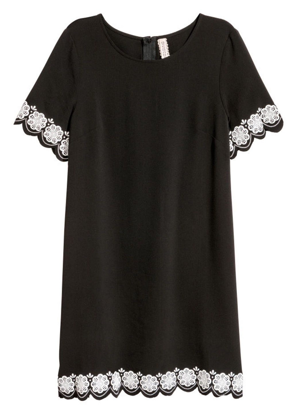 Черно-белое деловое платье H&M однотонное
