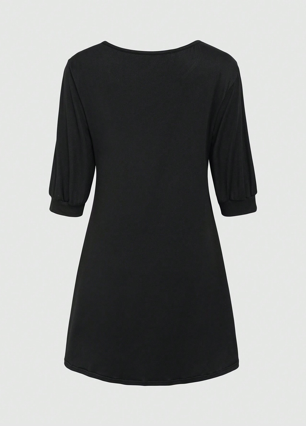 Чорна кежуал сукня кльош SHEIN однотонна