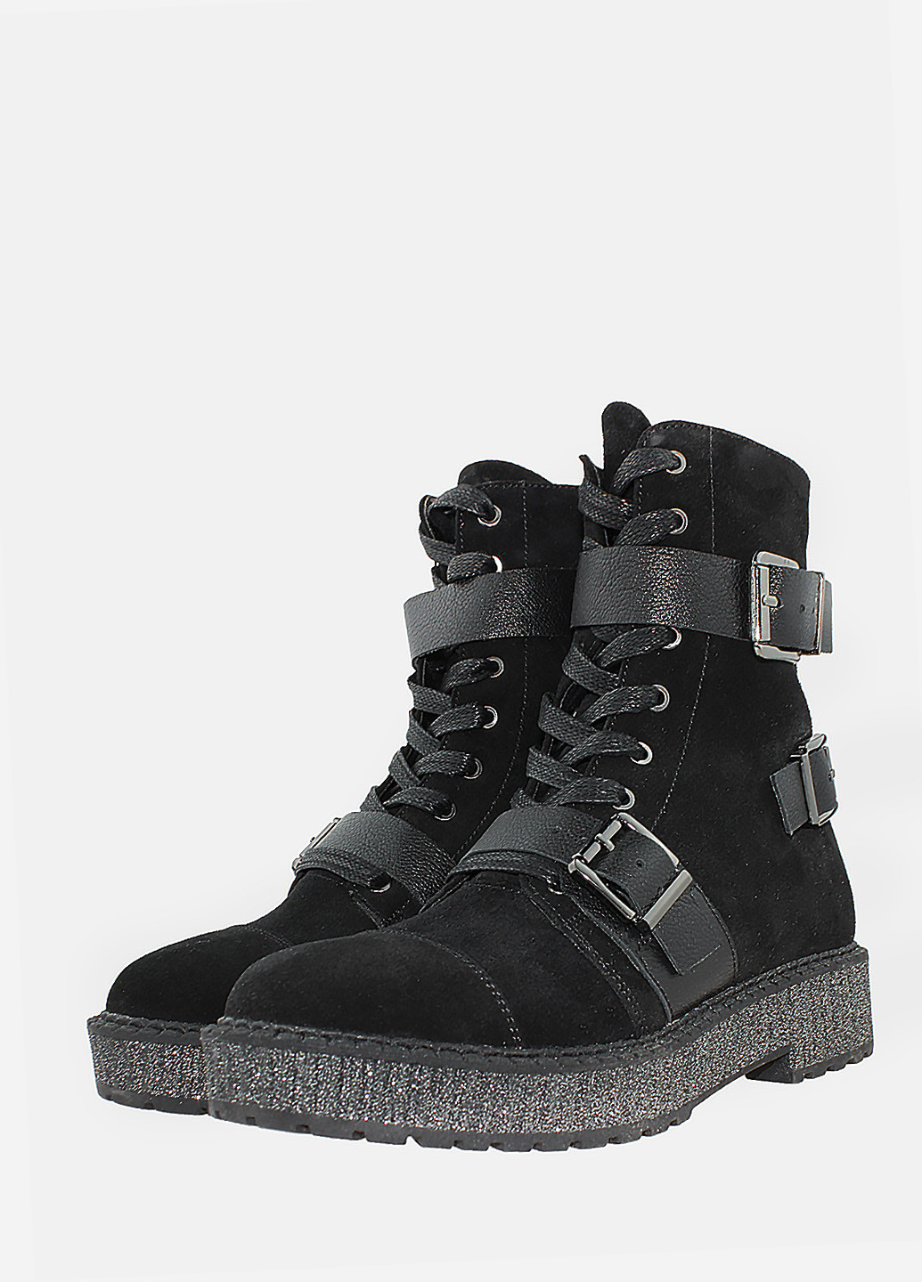 Зимние ботинки rf43325-11 черный Favi из натуральной замши