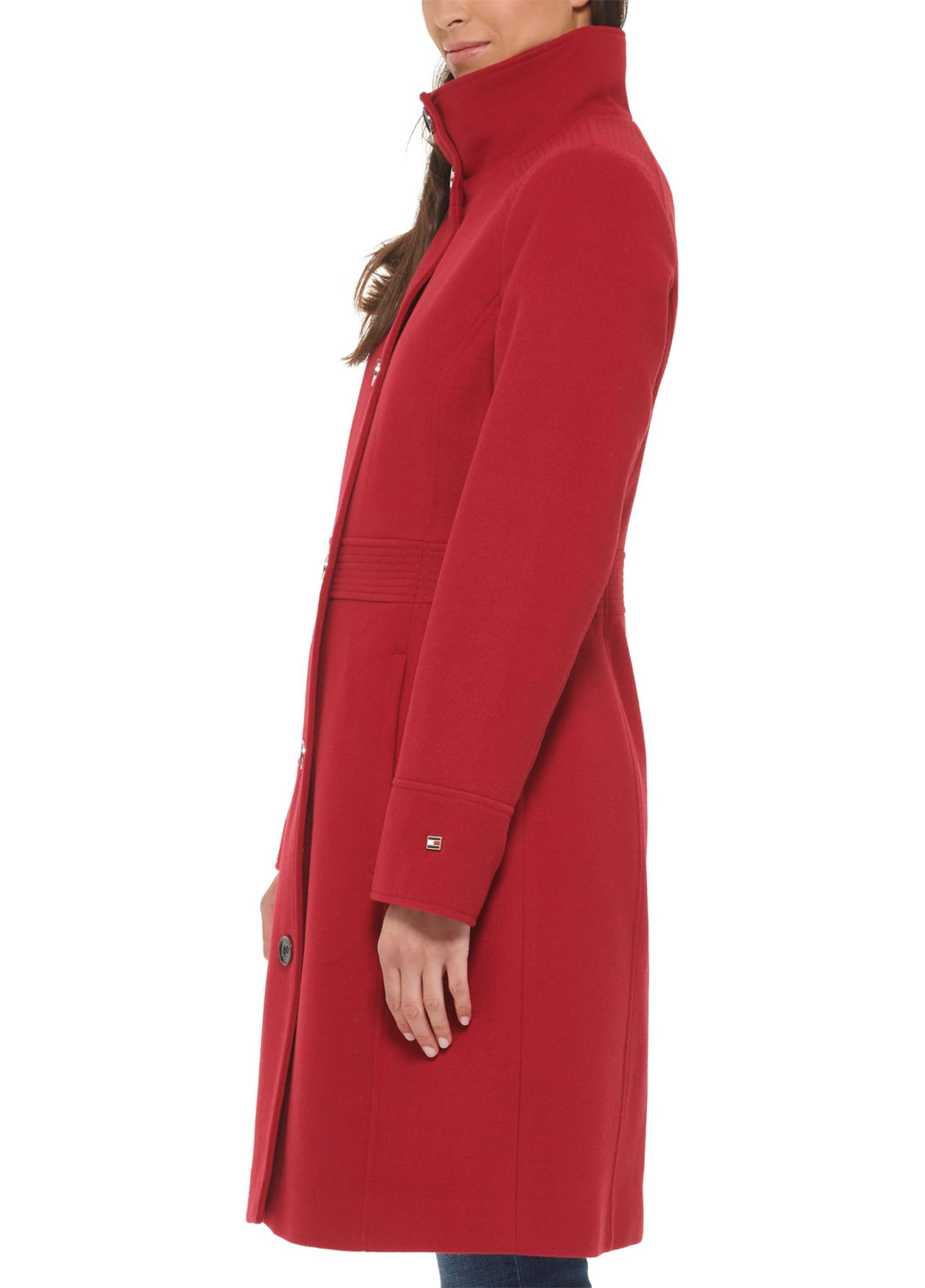 Червоне демісезонне Пальто однобортне Tommy Hilfiger