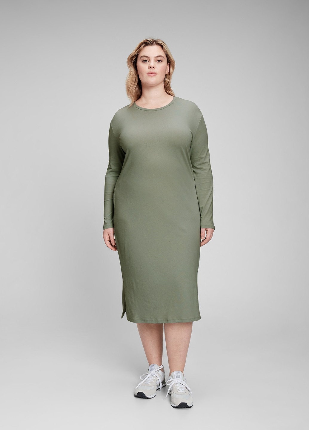 Зелена кежуал сукня Gap однотонна