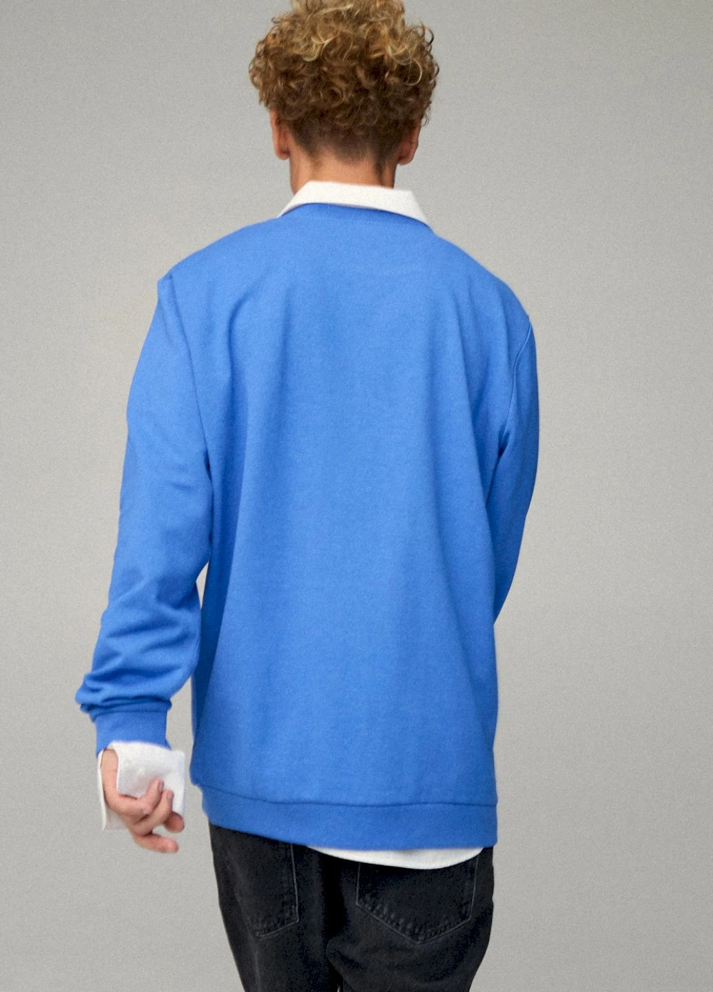 Голубой свитшот мужской oversize /no flis/ YAPPI (252386916)