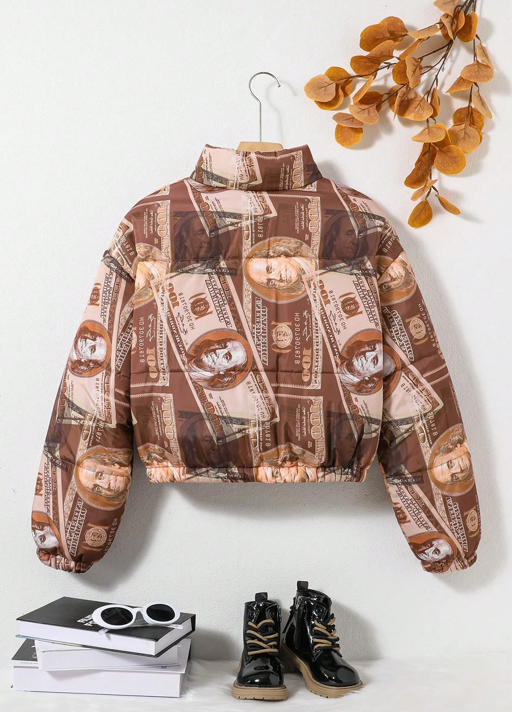 Коричнева демісезонна куртка SHEIN
