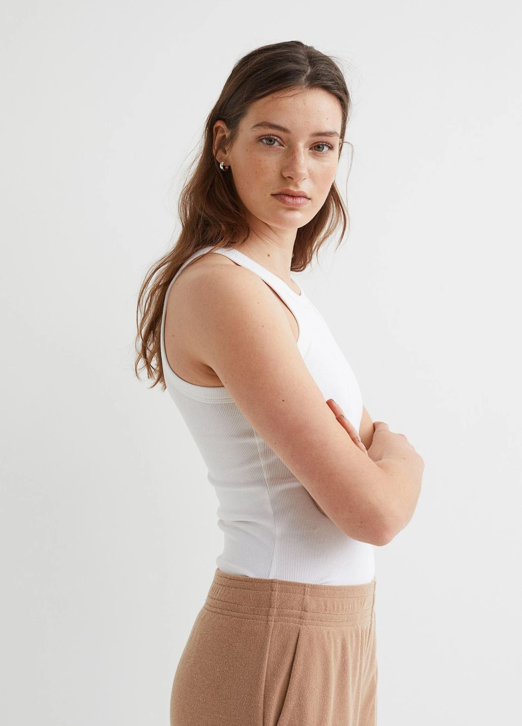 Топ літо,білий, H&M Basic (255192867)