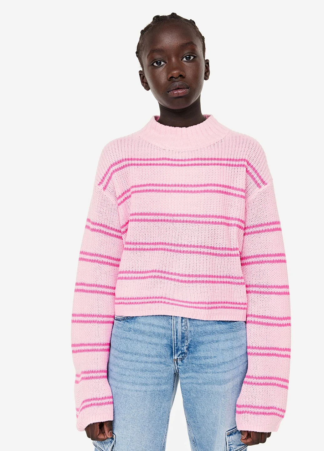 Світло-рожевий демісезонний светр H&M
